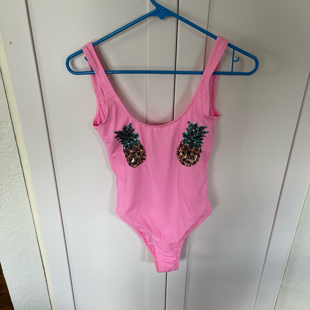 Topshop pineapple one piece. Size 4.